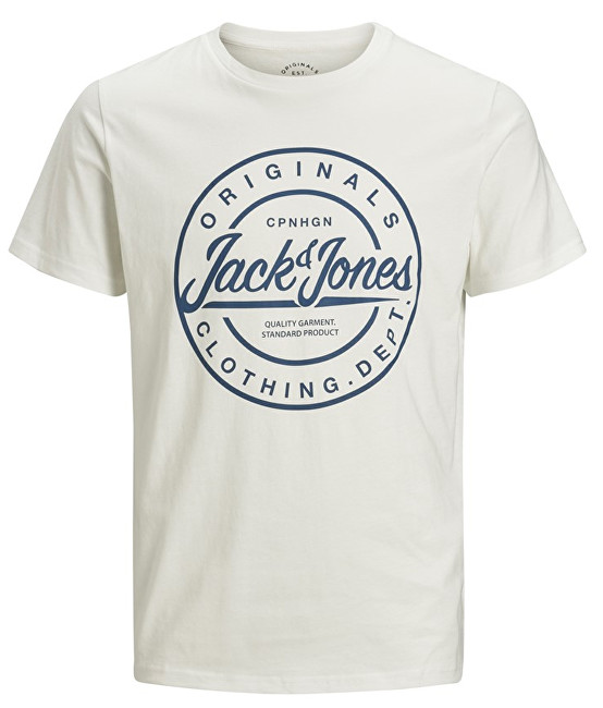 Jack&Jones Pánské triko Jorart Tender Tee Ss Crew Neck Slim Cloud Dancer S