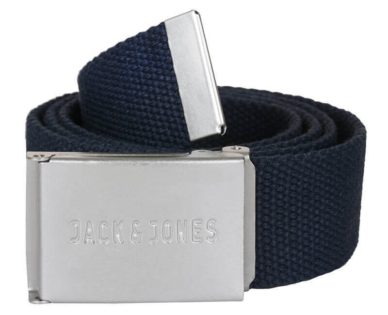 Jack&Jones Pánský opasek Jacleon Woven Belt Navy Blazer 105 cm