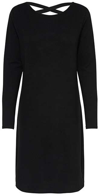 Jacqueline de Yong Dámské šaty Emily L/S Detail Dress Jrs Exp Black M