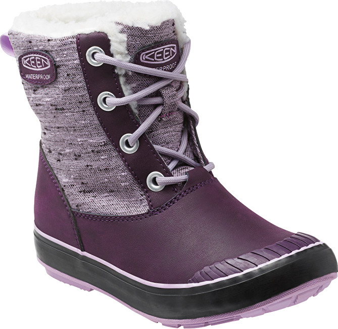 KEEN Junior boty Elsa Boot WP Plum/Lilac Pastel 35