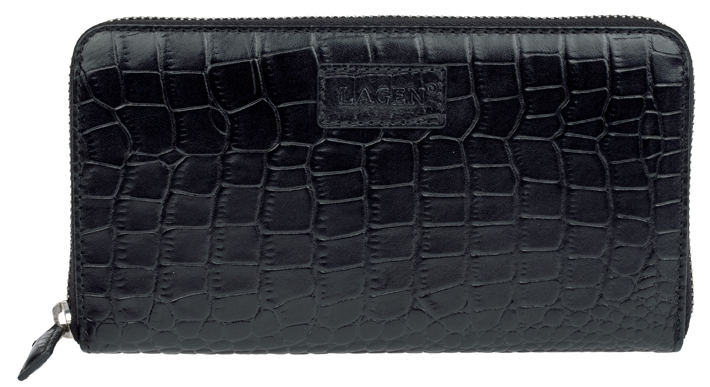Lagen Dámská černá kožená peněženka Black 11227