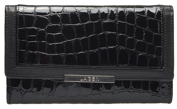 Lagen Dámská černá kožená peněženka Black 614811