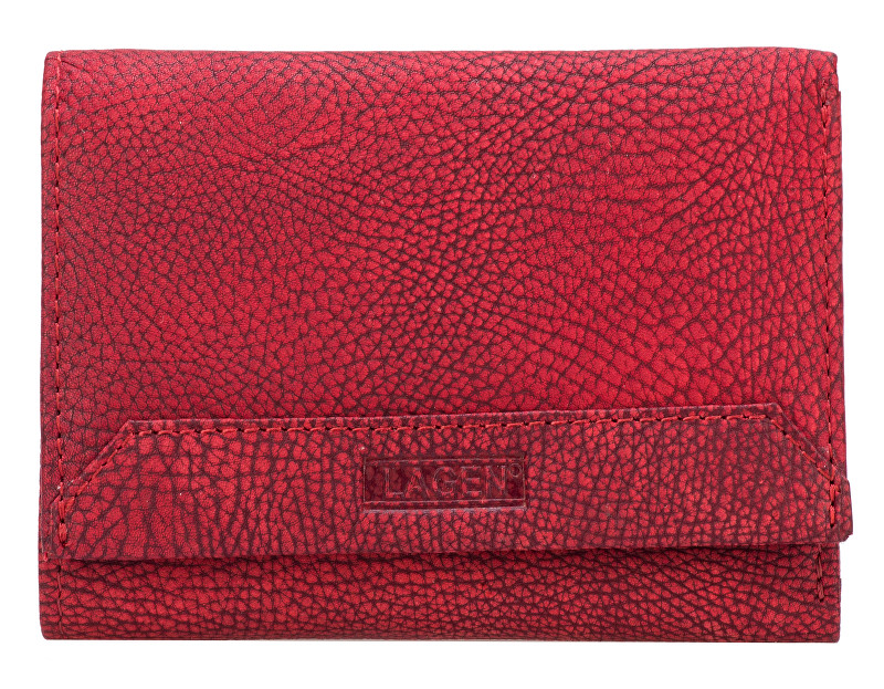 Lagen Dámská červená kožená peněženka Red LG-10/W-3