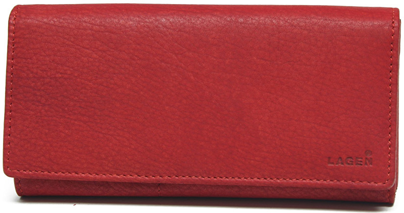 Lagen Dámská kožená červená peněženka Red V-102/W
