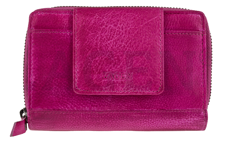 Lagen Dámská kožená peněženka 931/D Fuchsia