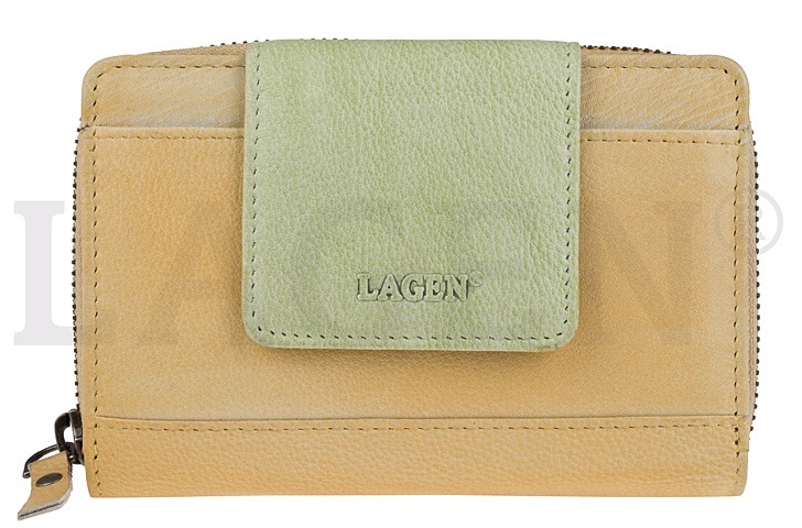 Lagen Dámská kožená peněženka 931 Yellow/Green