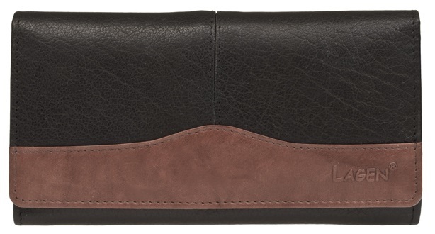 Lagen Dámská kožená peněženka Black/Brown PWL-367