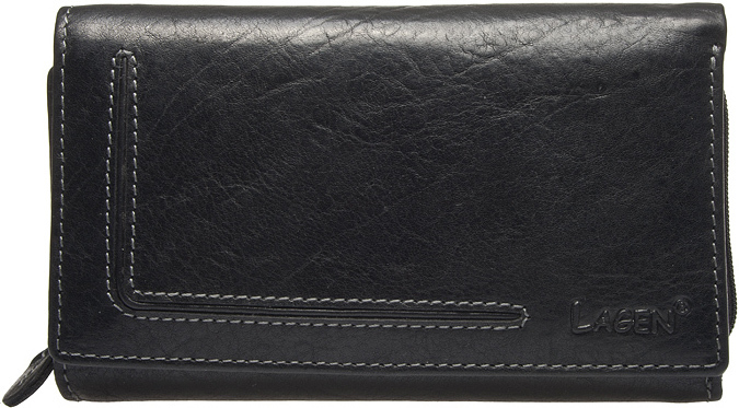 Lagen Dámská kožená peněženka Black HT 32/T