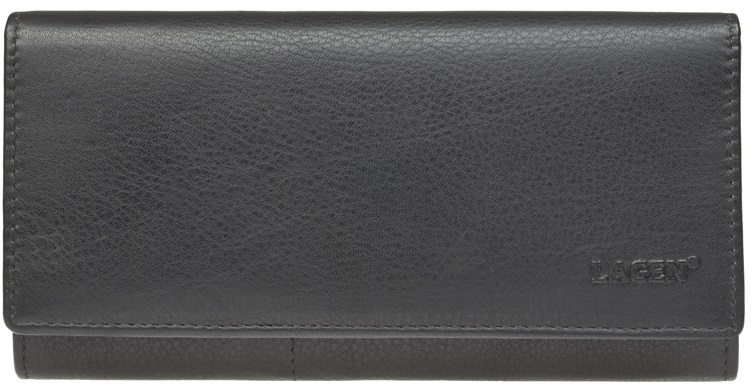 Lagen Dámská kožená peněženka Black W-102/L