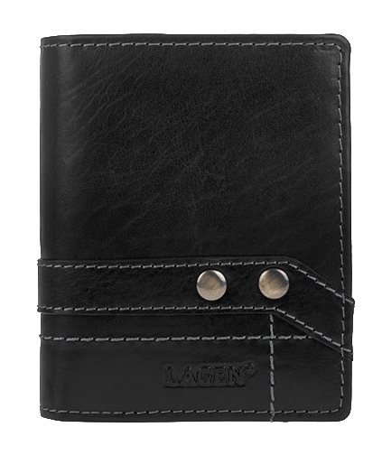 Lagen Kožená černá peněženka 558 NC/T Black