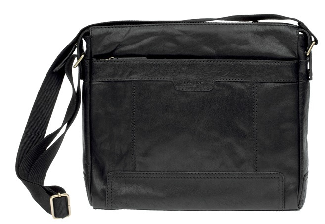 Lagen Kožená crossbody taška Black 20653