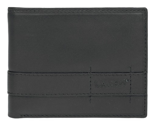 Lagen Pánská černá kožená peněženka Black 11224