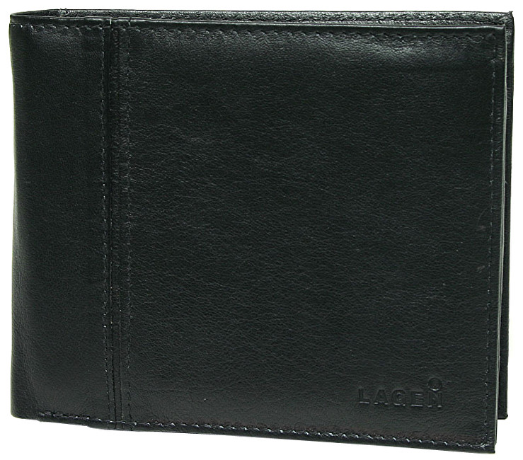 Lagen Pánská černá kožená peněženka Black PW-521-1