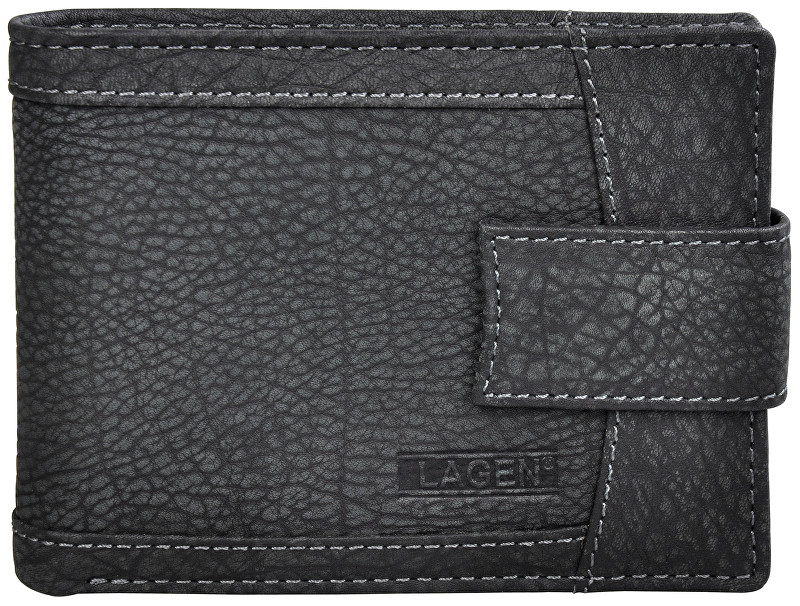 Lagen Pánská černá kožená peněženka Black V-05/W-1
