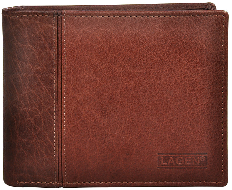 Lagen Pánská hnědá kožená peněženka Brown PW-521-2