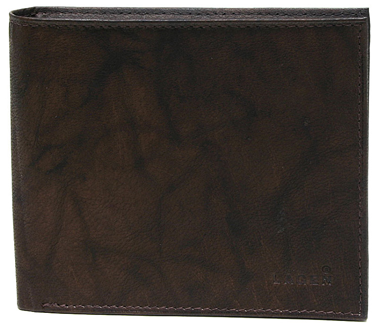 Lagen Pánská hnědá kožená peněženka Brown W-8154-2