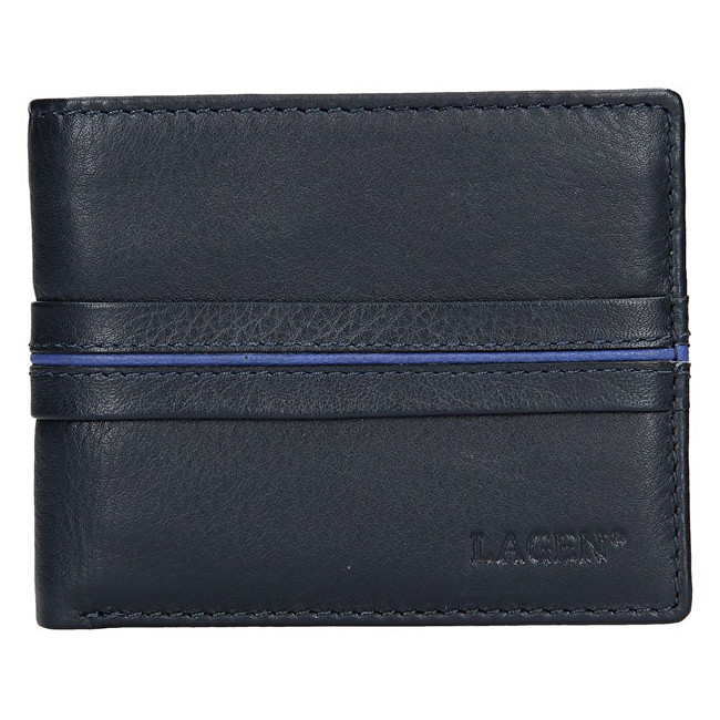Lagen Pánská kožená peněženka 3905 Navy/Blue