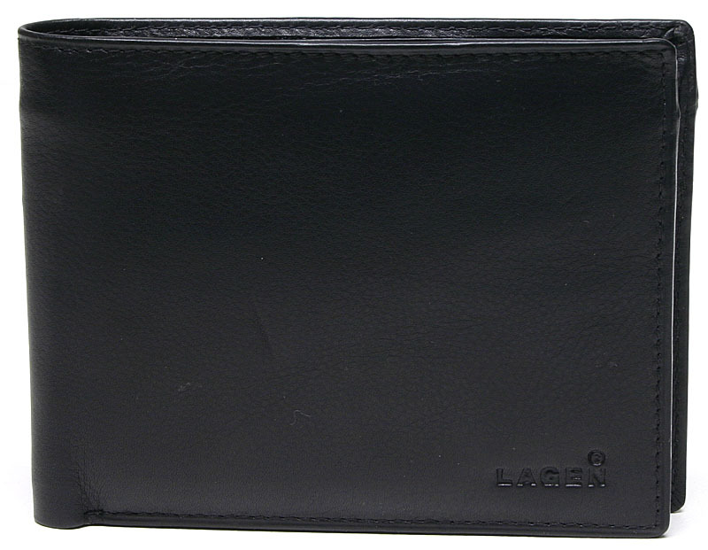 Lagen Pánská kožená peněženka Black W-8053