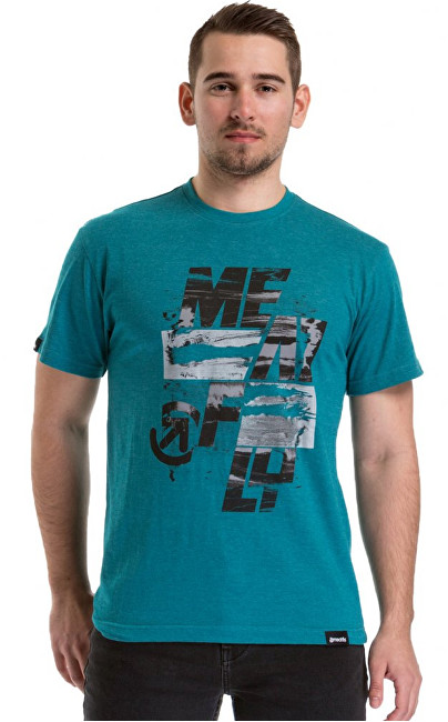 Meatfly Pánské triko Burnout T-shirt B-Jade Green L