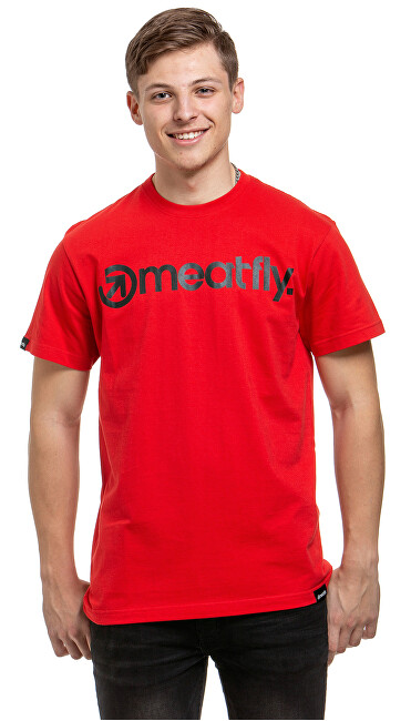 Meatfly Pánské triko Logo G-Red XL