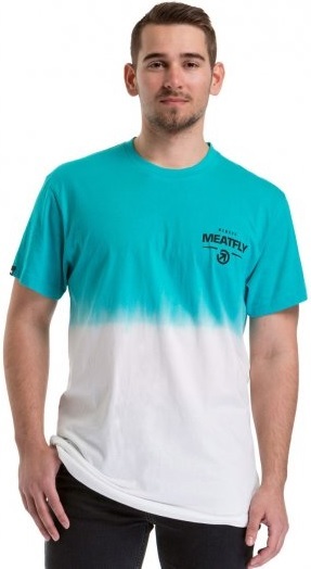Meatfly Pánské triko Spill 2 T-shirt B-White, Sky M