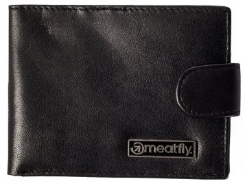 Meatfly Pánská kožená peněženka Riker A-Black