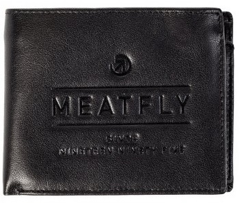 Meatfly Pánská kožená peněženka Seaway A-Black