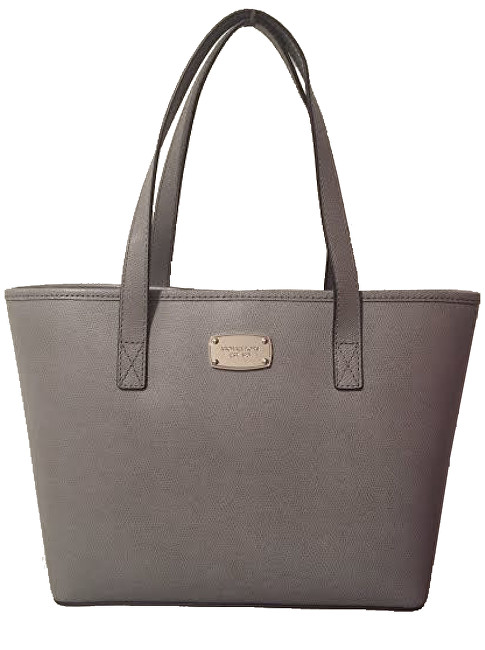 Michael Kors Elegantní kožená business kabelka Jet Set Saffiano Leather Tote Grey