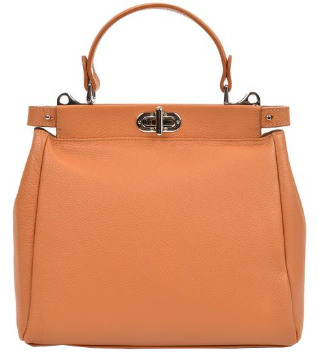Mangotti Kožená kabelka SS19MG1500 Cognac Mangotti