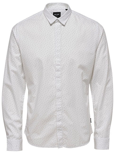 ONLY&SONS Pánská košile Otto Ls Ditsy Aop Shirt White S