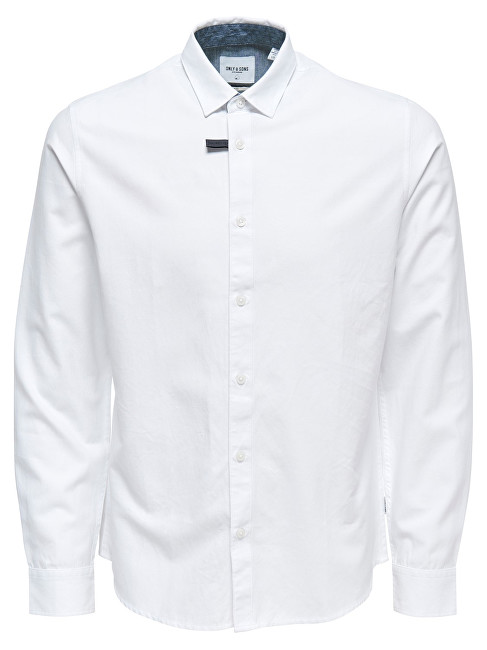 ONLY&SONS Pánská košile Travis Ls Thin Oxford Shirt Re White M