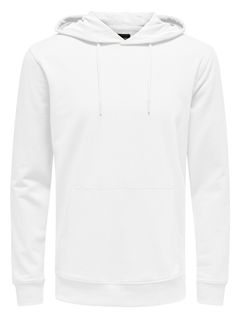 ONLY&SONS Pánská mikina Basic Sweat Hoodie Unbrushed Noos White XL