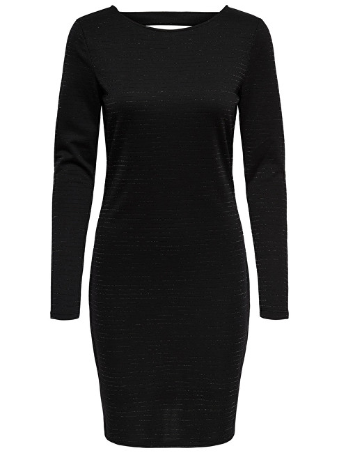 ONLY Dámské šaty Glitter L/S Short Dress Exp Black Lurex XS