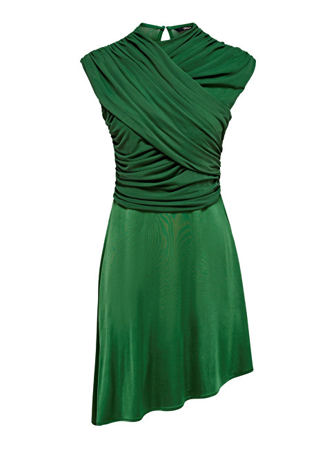 ONLY Dámské šaty True S/L Drappy Dress Jrs Verdant Green L
