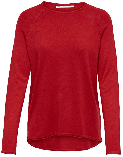 ONLY Dámský svetr Mila Lacy L/S Pullover Knt Noos High Risk Red S