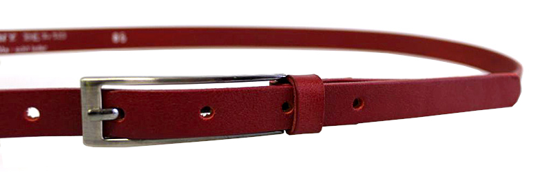Penny Belts Dámský kožený opasek 15-1-93 Červený 90 cm