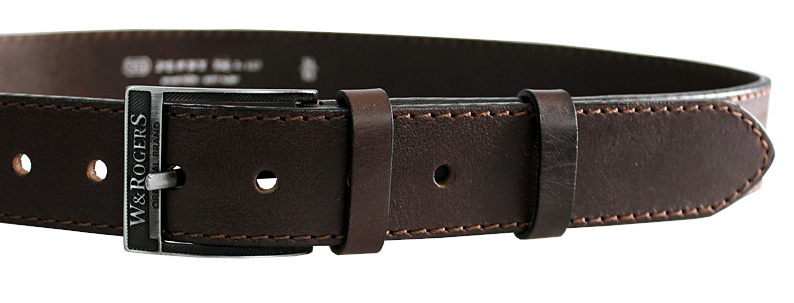 Penny Belts Pánský kožený opasek 17-1-40 Hnědý 90 cm