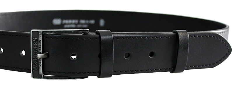 Penny Belts Pánský kožený opasek 17-1-60 Černý 90 cm