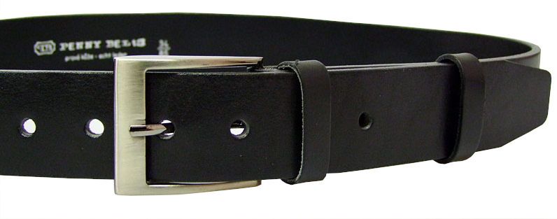 Penny Belts Pánský kožený opasek 22-60 Černý 100 cm