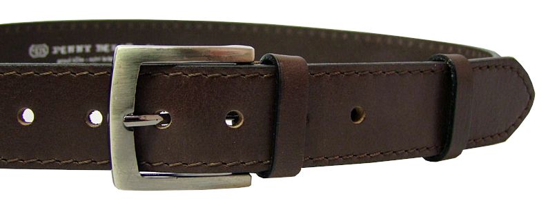 Penny Belts Pánský kožený opasek 25-1-40 Hnědý 100 cm