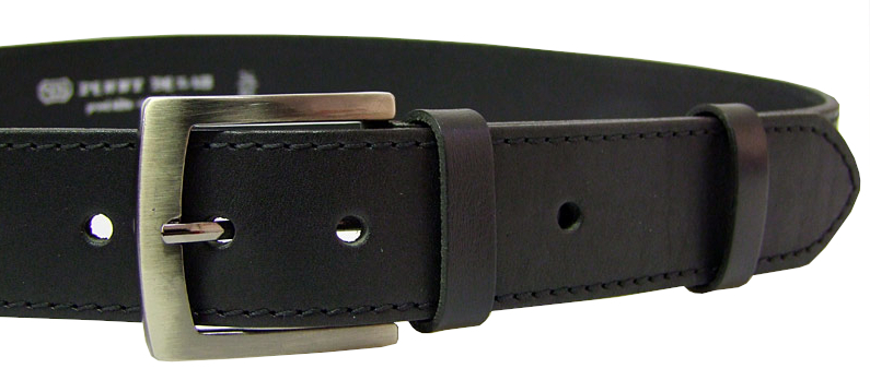 Penny Belts Pánský kožený opasek 25-1-60 Černý 95 cm