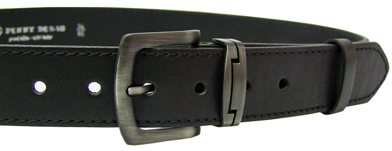 Penny Belts Pánský kožený opasek 9-1-60 Černý 95 cm