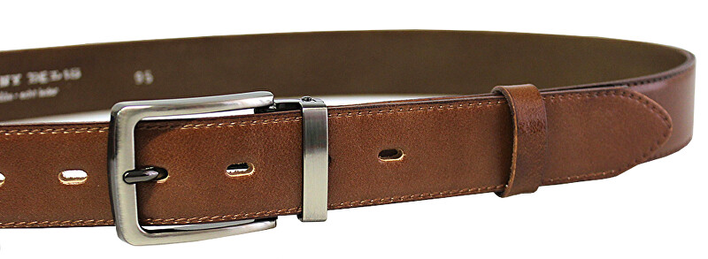 Penny Belts Pánský kožený společenský opasek 35-020-2-48 Hnědý 105 cm