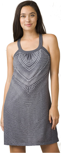 Prana Dámské šaty Cantine Dress Charcoal Synergy S