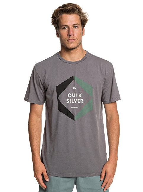 Quiksilver Pánské triko Hexa Logo SS Quiet Shade EQYZT05260-KZE0 M
