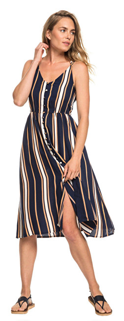 Roxy Dámské šaty Sunset Beauty Dress Blue Macy Stripe ERJWD03313-BTK4 S