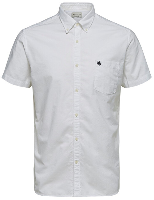 SELECTED HOMME Pánská košile Regcollet Shirt Ss W Noos White S