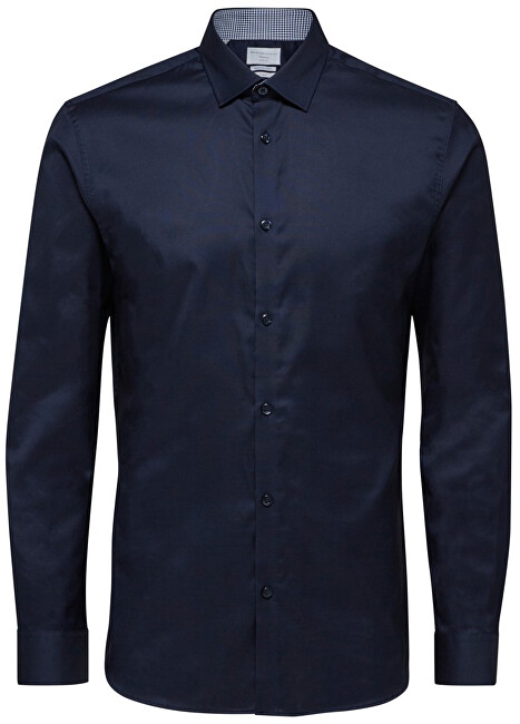 SELECTED HOMME Pánská košile SlimNew-Mark Shirt Ls B Noos Navy Blazer S