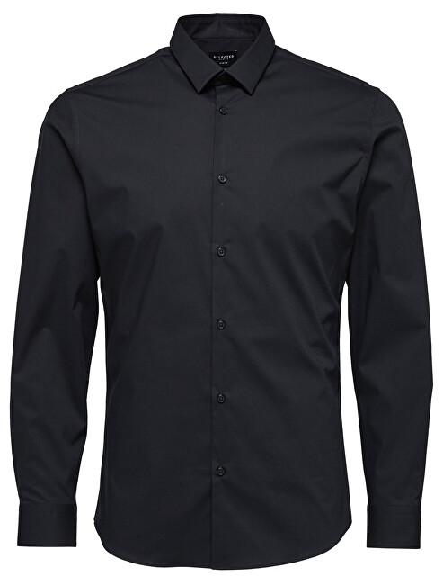 SELECTED HOMME Pánská košile Slimpreston-Clean Shirt Ls B Noos Black S
