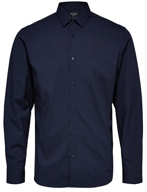 SELECTED HOMME Pánská košile Slimpreston-Clean Shirt Ls B Noos Navy Blazer S